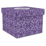 Lotus Flower Gift Box with Lid - Canvas Wrapped - XX-Large (Personalized)