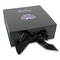 Lotus Flower Gift Boxes with Magnetic Lid - Black - Front (angle)