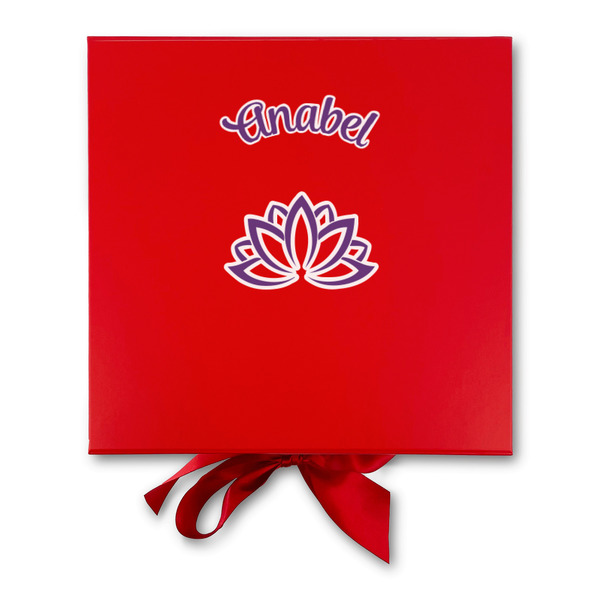 Lotus Flower Gift Boxes with Magnetic Lid - Red - Approval