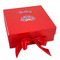 Lotus Flower Gift Boxes with Magnetic Lid - Red - Front