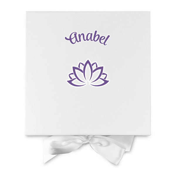 Lotus Flower Gift Boxes with Magnetic Lid - White - Approval