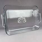 Lotus Flower Glass Baking and Cake Dish (Personalized)