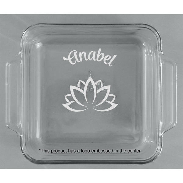 Lotus Flower Glass Cake Dish - APPROVAL (8x8)