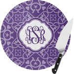 Lotus Flower Round Glass Cutting Board (Personalized)