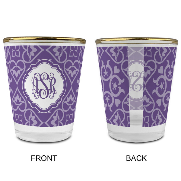 Lotus Flower Glass Shot Glass - with gold rim - APPROVAL