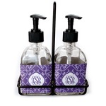 Lotus Flower Glass Soap & Lotion Bottle Set (Personalized)