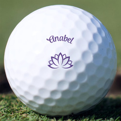 Lotus Flower Golf Balls - Non-Branded - Set of 3 (Personalized)