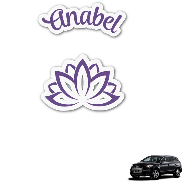 Custom Lotus Flower Graphic Car Decal (Personalized)