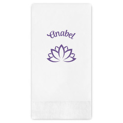 Lotus Flower Guest Napkins - Full Color - Embossed Edge (Personalized)