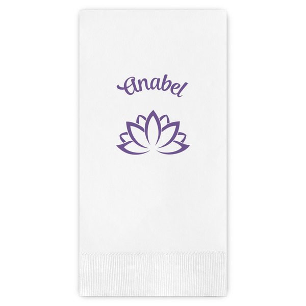 Custom Lotus Flower Guest Paper Towels - Full Color (Personalized)