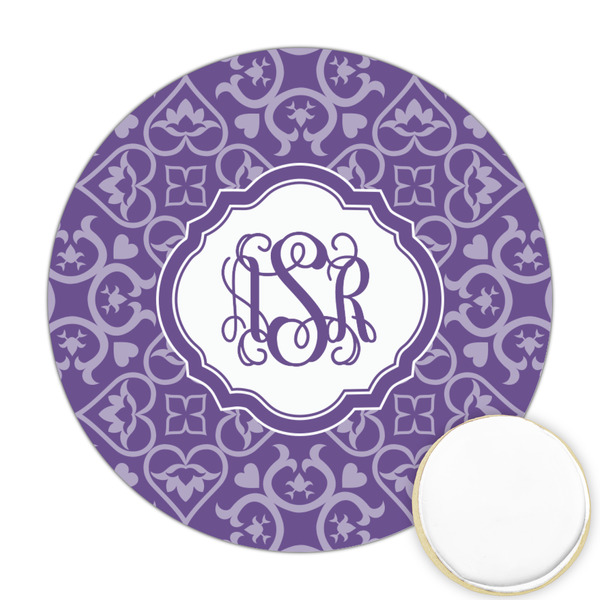 Custom Lotus Flower Printed Cookie Topper - Round (Personalized)