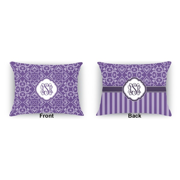 Lotus Flower  Indoor Rectangular Burlap Pillow (Front and Back)