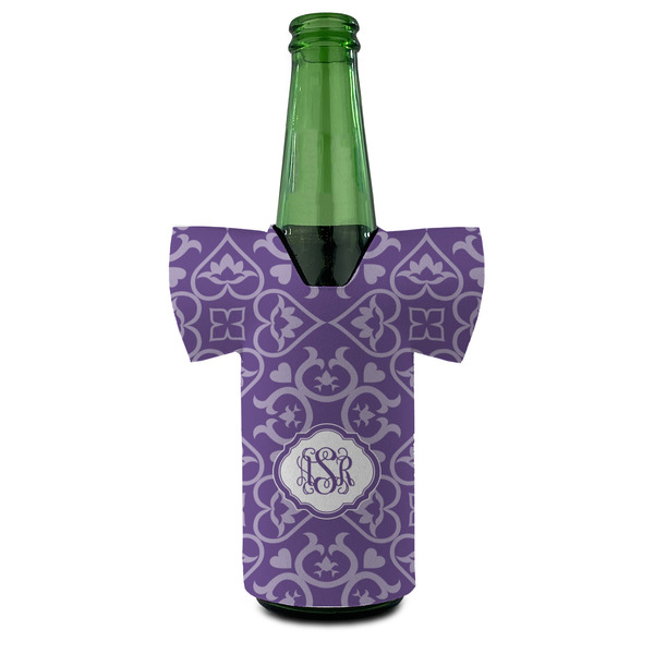 Lotus Flower Jersey Bottle Cooler - Set of 4 - FRONT (on bottle)