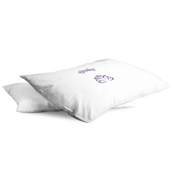 Lotus Flower King Pillow Case - TWO (partial print)