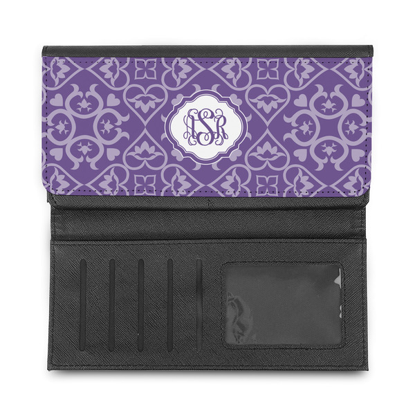 Lotus Flower Ladies Wallet - Half Way Open