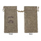 Lotus Flower Large Burlap Gift Bags - Front Approval