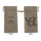 Lotus Flower Large Burlap Gift Bag - Front & Back (Personalized)