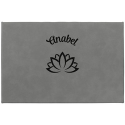 Lotus Flower Large Gift Box w/ Engraved Leather Lid (Personalized)