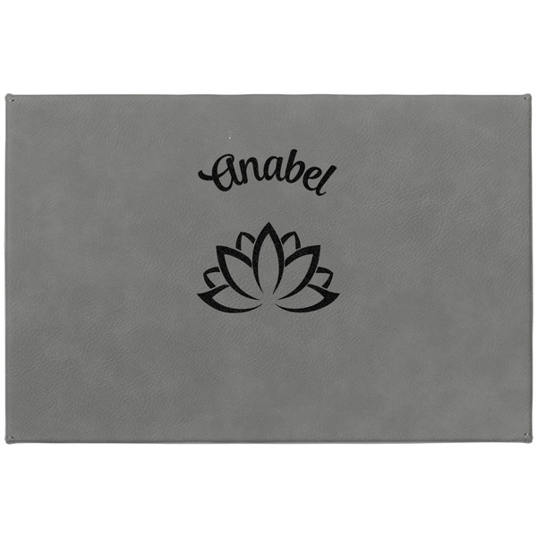 Lotus Flower Large Engraved Gift Box with Leather Lid - Approval