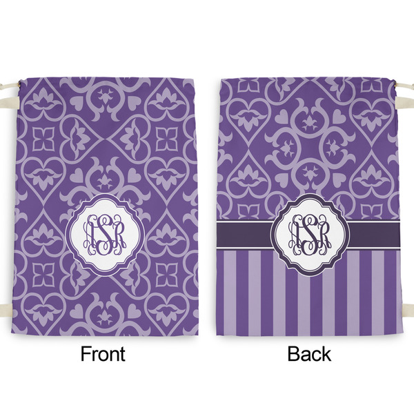 Lotus Flower Large Laundry Bag - Front & Back View