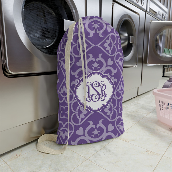 Lotus Flower Large Laundry Bag - In Context