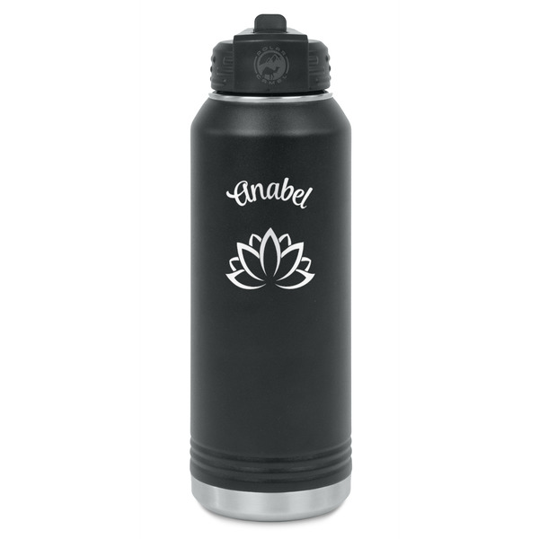 Custom Lotus Flower Water Bottles - Laser Engraved (Personalized)