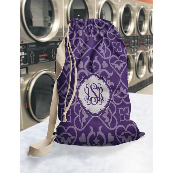 Lotus Flower Laundry Bag in Laundromat