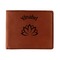 Lotus Flower Leather Bifold Wallet - Single