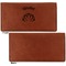 Lotus Flower Leather Checkbook Holder Front and Back Single Sided - Apvl
