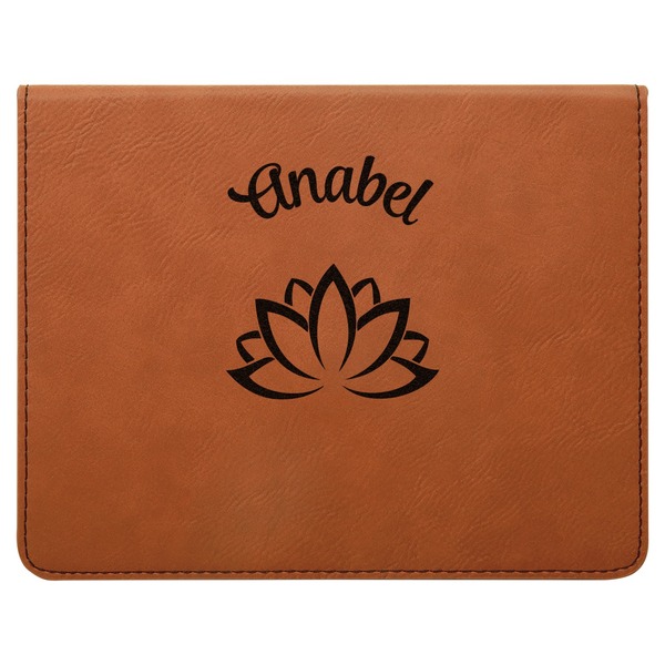 Lotus Flower Leatherette 4-Piece Wine Tool Set Flat