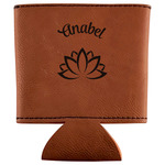 Lotus Flower Leatherette Can Sleeve (Personalized)