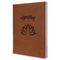 Lotus Flower Leatherette Journal - Large - Single Sided - Angle View