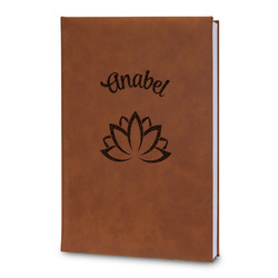 Lotus Flower Leatherette Journal - Large - Double Sided (Personalized)