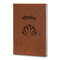Lotus Flower Leatherette Journals - Large - Double Sided - Angled View