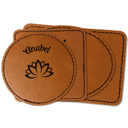 Lotus Flower Faux Leather Iron On Patch (Personalized)