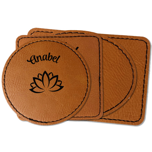 Custom Lotus Flower Faux Leather Iron On Patch (Personalized)