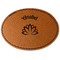 Lotus Flower Faux Leather Iron On Patch - Oval (Personalized)