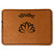 Lotus Flower Faux Leather Iron On Patch - Rectangle (Personalized)