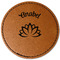 Lotus Flower Leatherette Patches - Round