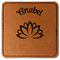 Lotus Flower Faux Leather Iron On Patch - Square (Personalized)