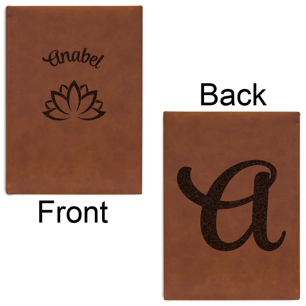 Lotus Flower Leatherette Sketchbooks - Large - Double Sided - Front & Back View