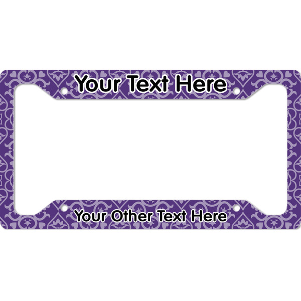 Custom Lotus Flower License Plate Frame - Style A (Personalized)