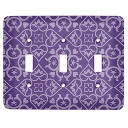 Lotus Flower Light Switch Cover (3 Toggle Plate)