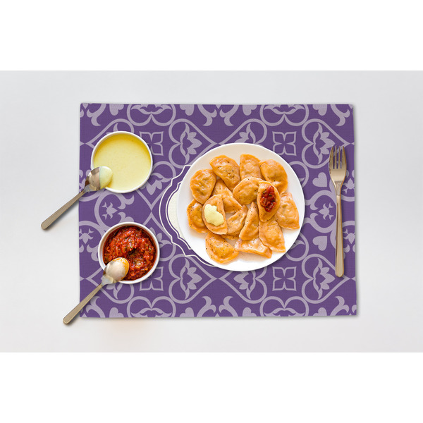 Lotus Flower Linen Placemat - Lifestyle (single)