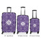 Lotus Flower Luggage Bags all sizes - With Handle