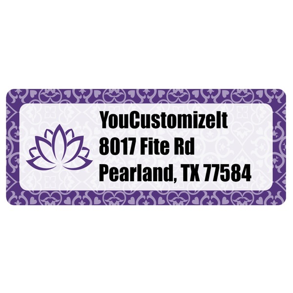 Custom Lotus Flower Return Address Labels (Personalized)