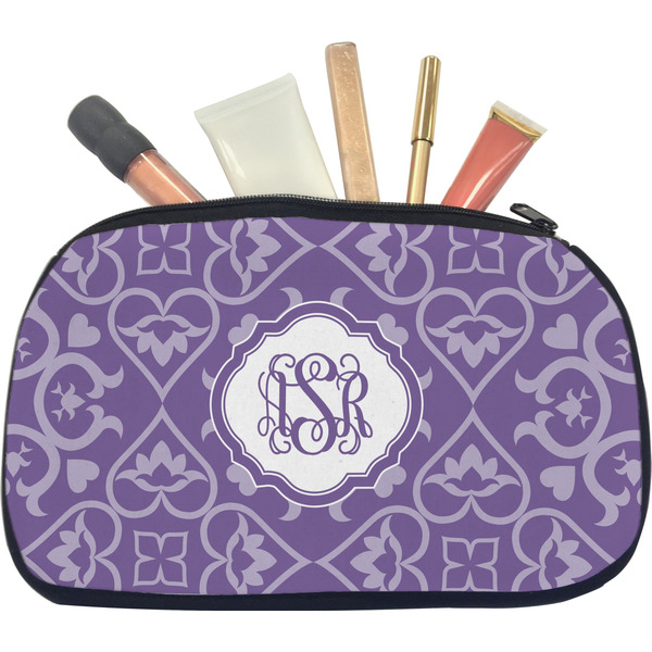 Custom Lotus Flower Makeup / Cosmetic Bag - Medium (Personalized)