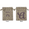 Lotus Flower Medium Burlap Gift Bag - Front & Back (Personalized)