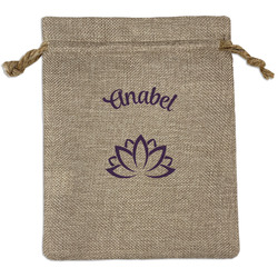Lotus Flower Burlap Gift Bag (Personalized)