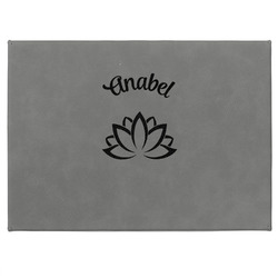 Lotus Flower Medium Gift Box w/ Engraved Leather Lid (Personalized)